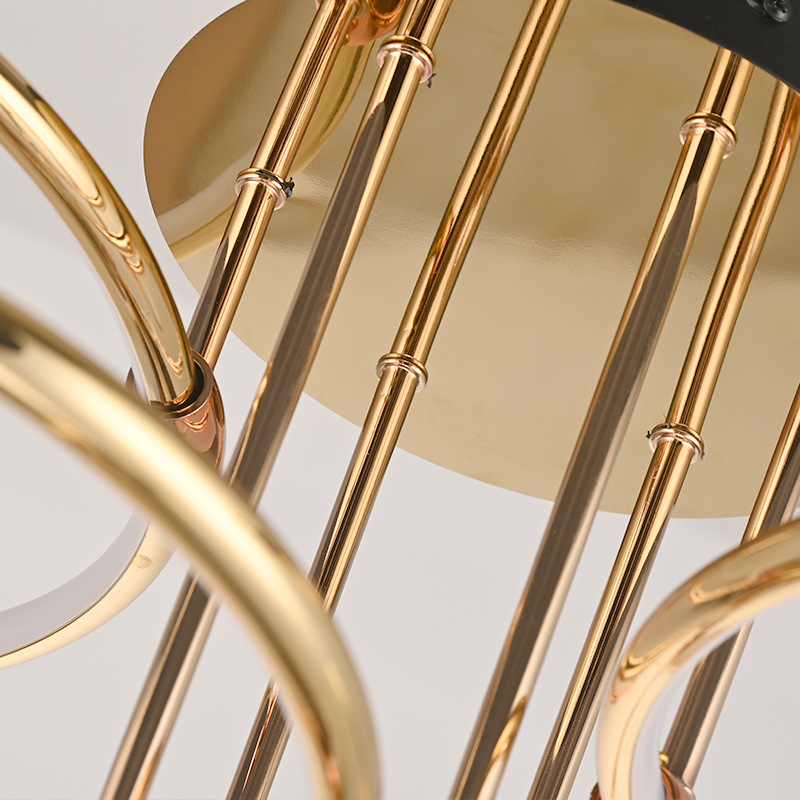 Luz posmoderna moda de lujo sala de estar comedor araña diseñador elegante personalidad creativa bar dormitorio lámparas redondas