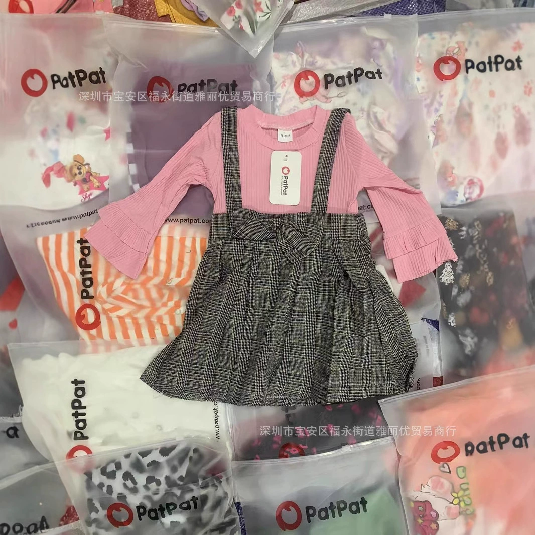 2024 весенне-летняя популярная детская одежда Amazon, милое платье с принтом и длинной юбкой