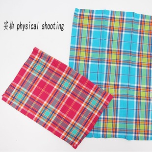 Cross-border wholesale foreign trade for thick absorbent square stripe printing cotton tea towel tea cloth manufacturers straight hair