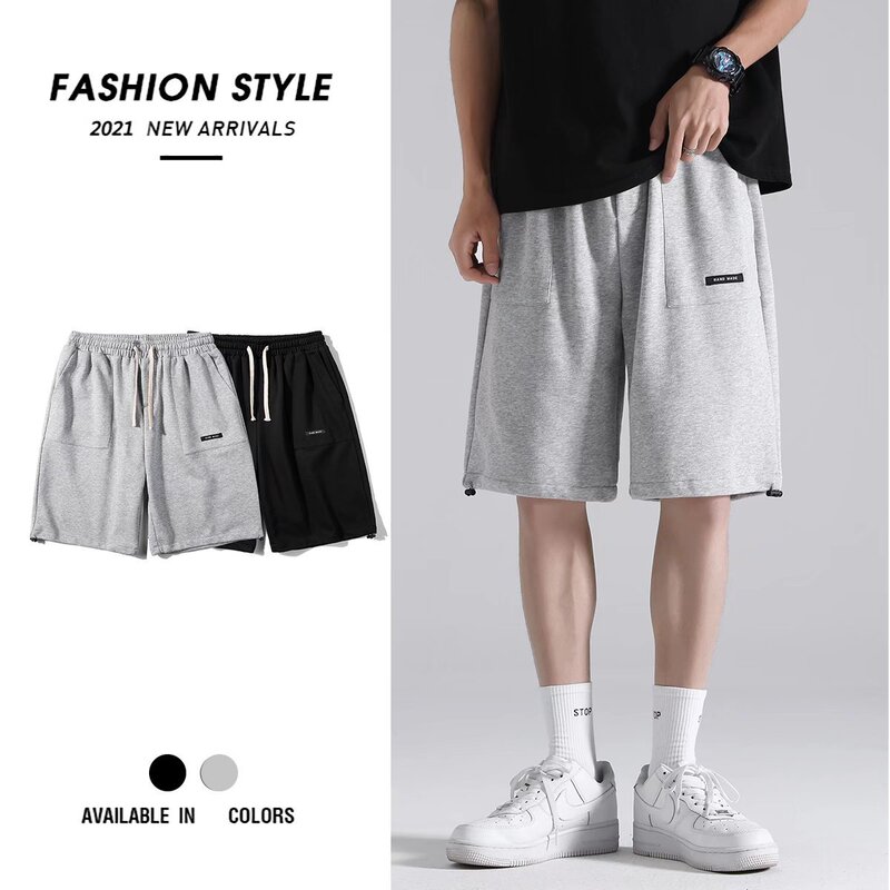 Shorts for Spring and Summer 2024, New Style for Sports and Outdoor Wear, Loose Fit, Slimming Straight-Leg Pants with Drawstring, Unisex Simple Five-Point Pants Shorts for Spring and Summer 2024, New Style for Sports and Outdoor Wear, Loose Fit, Slimming Straight-Leg Pants with Drawstring, Unisex Simple Five-Point Pants