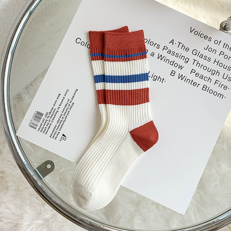 Тайд/ Tide, демисезонные cotton спортивные носки для колена, средняя длина, корейский стиль