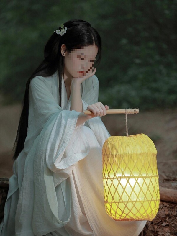 Hanfu for Women, Ethereal and Elegant Ancient Costume Set, Pure and Elegant Straight-Sleeve Blouse with Long Sleeves, Waist-Length, Hot-Selling Style