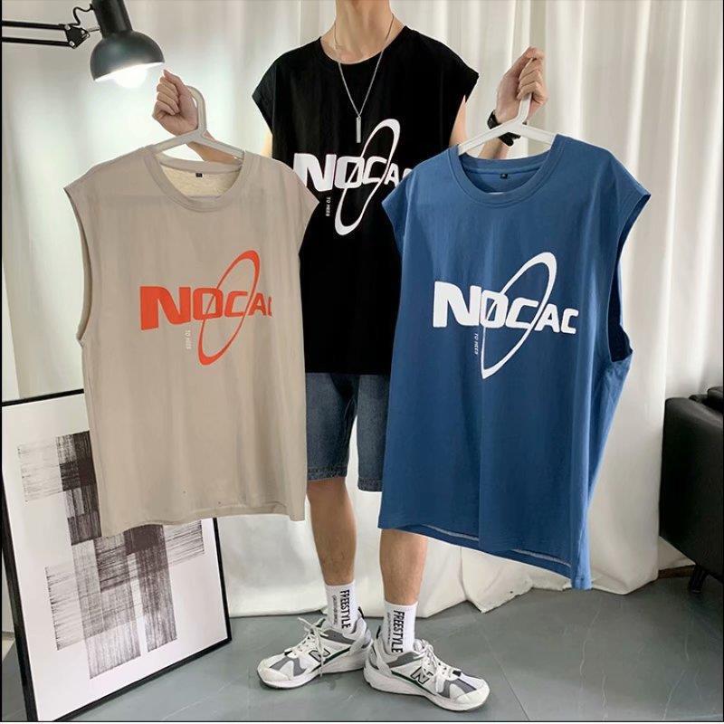 Sports Vest Men's ins2024 Summer Loose plus size Waistcoat Basketball Sleeve Sleeveless T-shirt Personalized Trendy