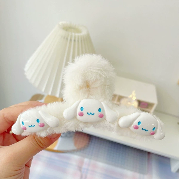 White - Dog plastic plush gripper - 22#