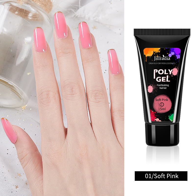 Nail Art extensión pegamento 15ml sin soporte de papel cristal rápido uñas extensión gel indoloro UV fototerapia pegamento ventas directas de la fábrica