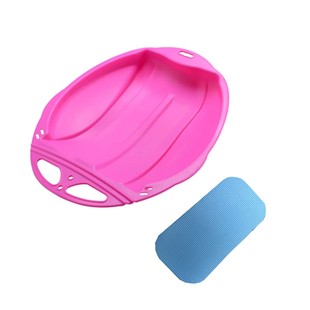 Snowboard Sled Plastic Sand Slide Board for Adults and Children, Can Be Connected with a Pull Rope, Beetle Grass Slide Board Ski Cart