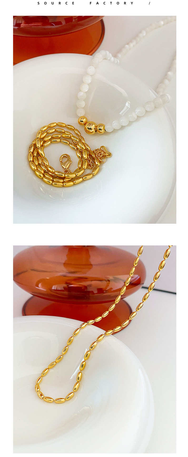 Simple Style Geometric Shell Necklace 1 Piece