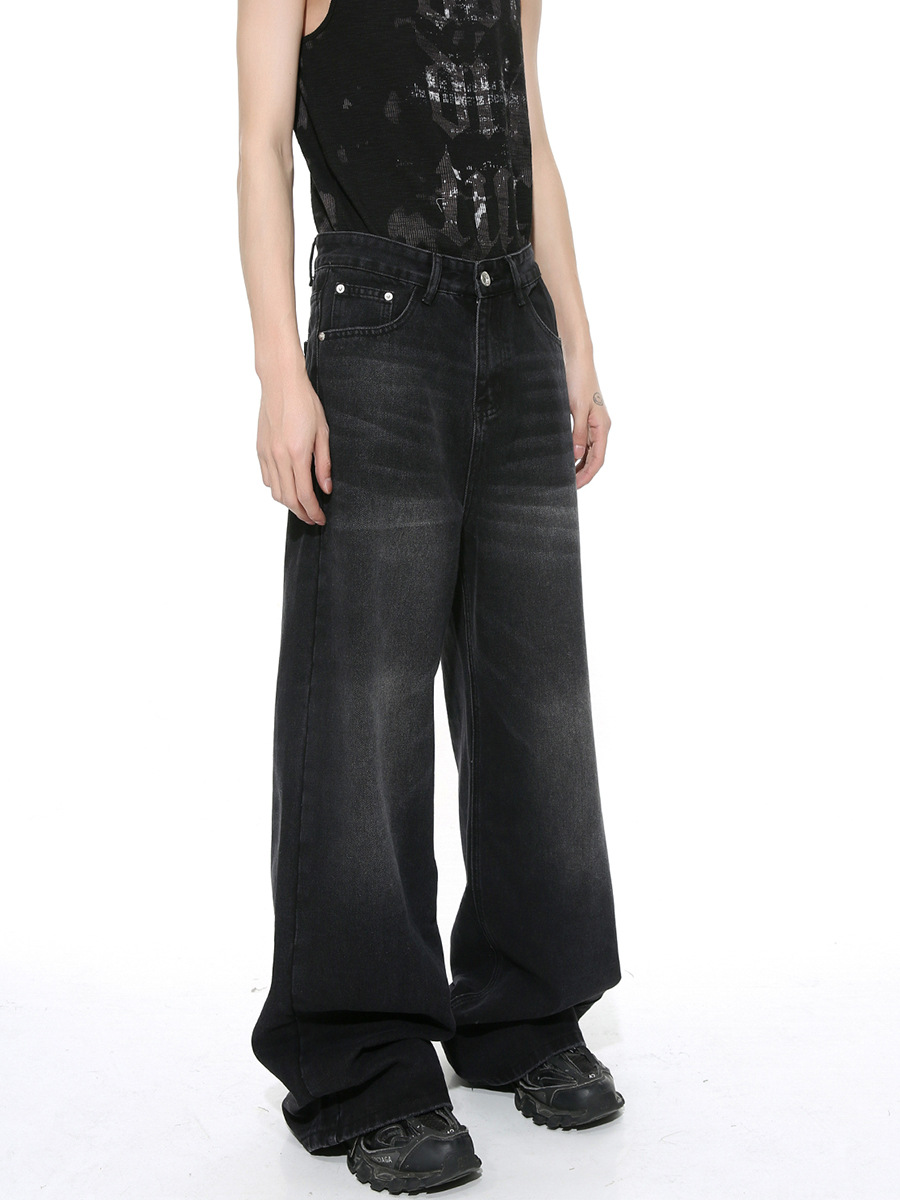 Mtlclothes ropa de Hombre | 2024 primavera nuevo nicho retro High Street apenado pierna ancha MOP jeans moda