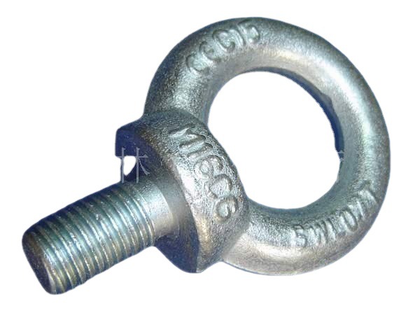 M10电镀白锌国标吊环螺丝 ，正国标白锌吊环螺栓，带圈螺丝