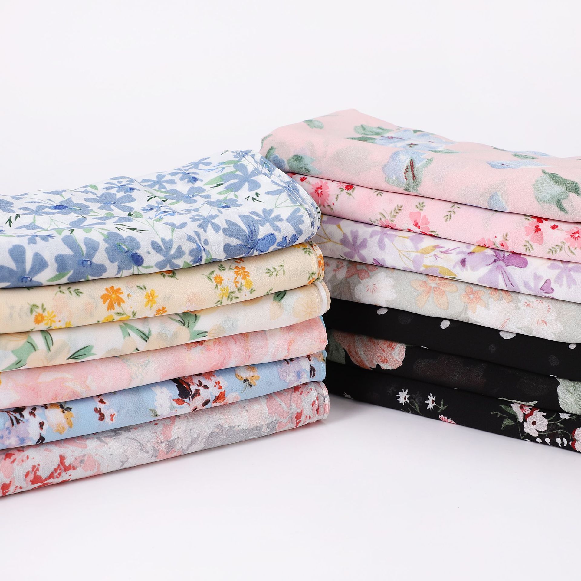 350g Weight Scarf Classification Daily Occasion Sweet Ditsy Floral Flowers
