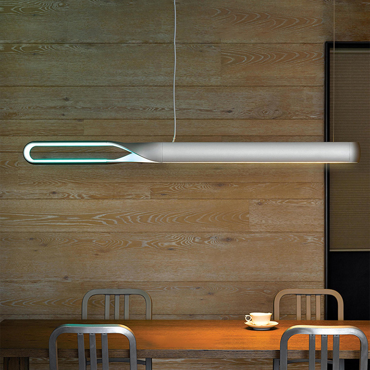 Minimalista minimalista lámpara de restaurante artístico creativo una palabra de arte diseñador de atenuación inteligente lámpara de casa modelo
