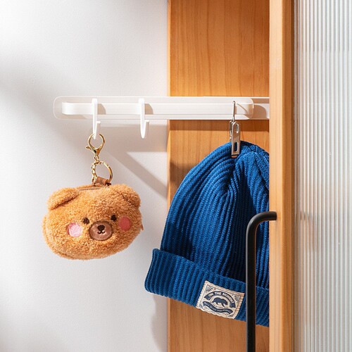 Multifunctional towel rack telescopic storage rack gap hanger removable push-pull storage hook wall-mounted slipper rack