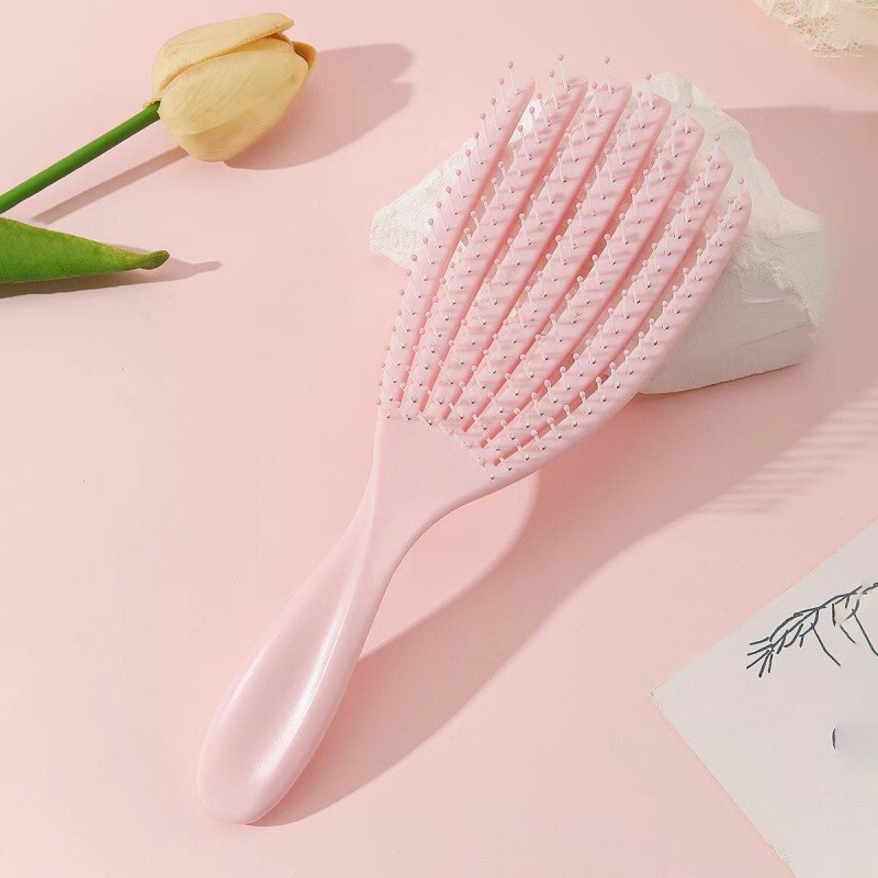 家庭用中空ヘアコーム、高見えガールヘアコーム、ふわふわマッサージリブ、大きなカーブコーム|undefined