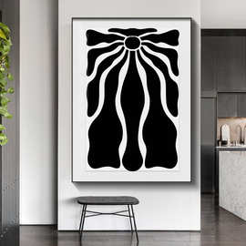 新款客厅装饰画玄关挂画轻奢壁画落地喷绘油画布铝合金框背景墙画