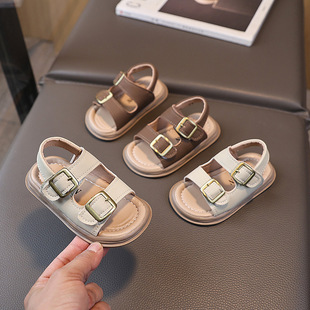 Men's Baby Sandals Summer New Open Toe Fashion Breathable Toe Beach Shoes Baby Soft Sole Non-slip Toddler Shoes