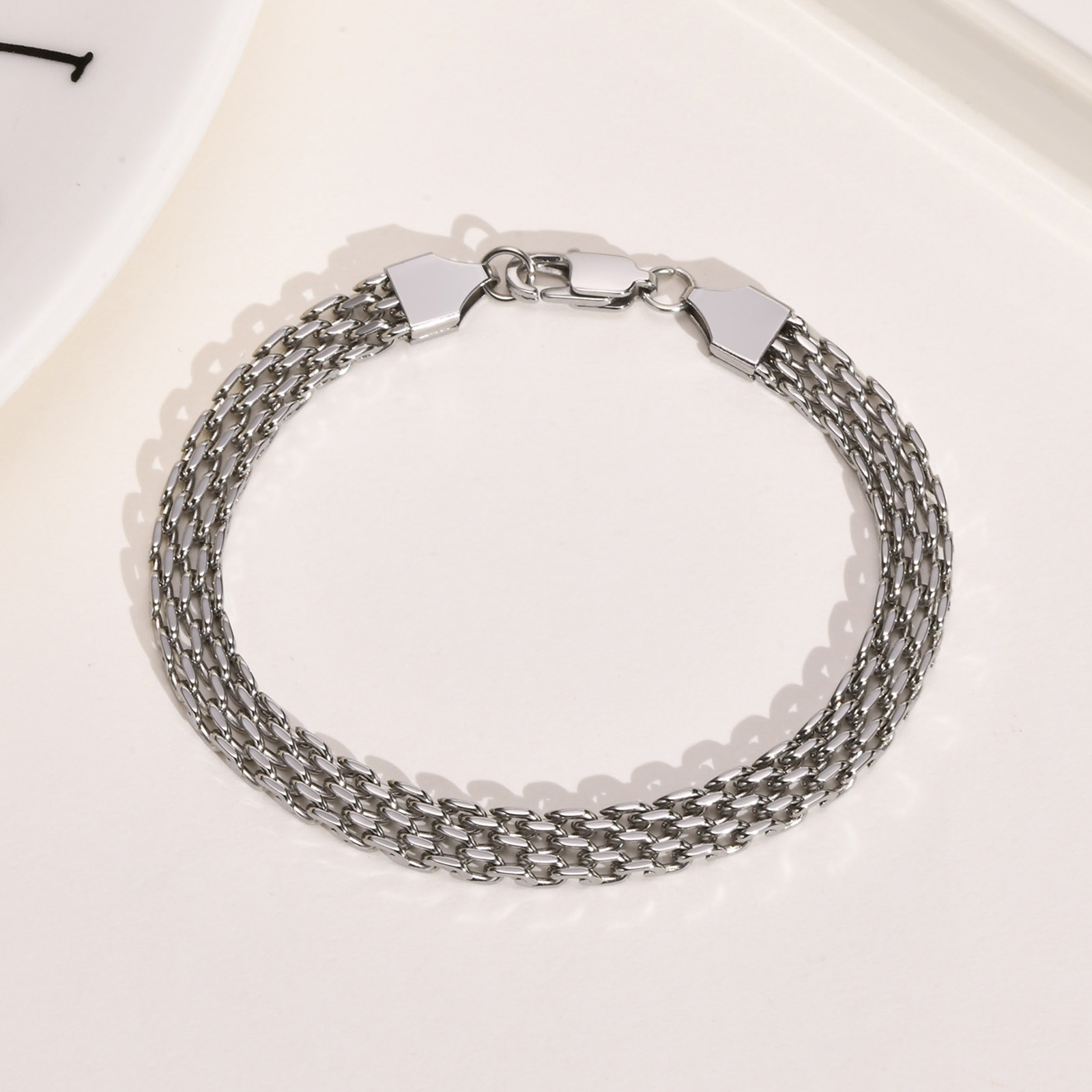 Daily Occasion PVD Coated Gold Plated Geometric Solid Color 304 Stainless Steel Simple Style Waterproof Non Tarnish 201 Stainless Steel Bracelets
