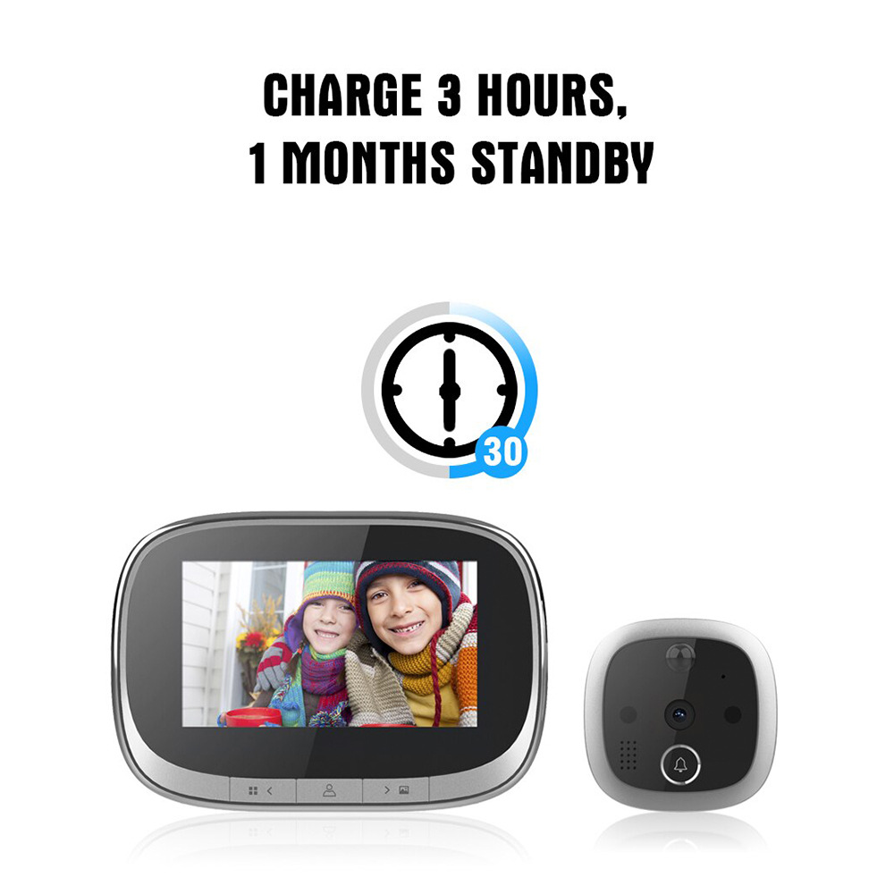 4.3inch Mobile Phone Wireless Wifi Video Intercom Monitoring Motion Detection Cat's Eye Visual Doorbell Smart Monitoring