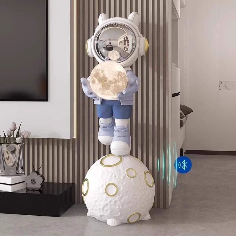 Smart Bluetooth Audio Astronaut Home Decoration Internet Celebrity Light Luxury Astronaut Living Room Tv Sofa Soft Decoration