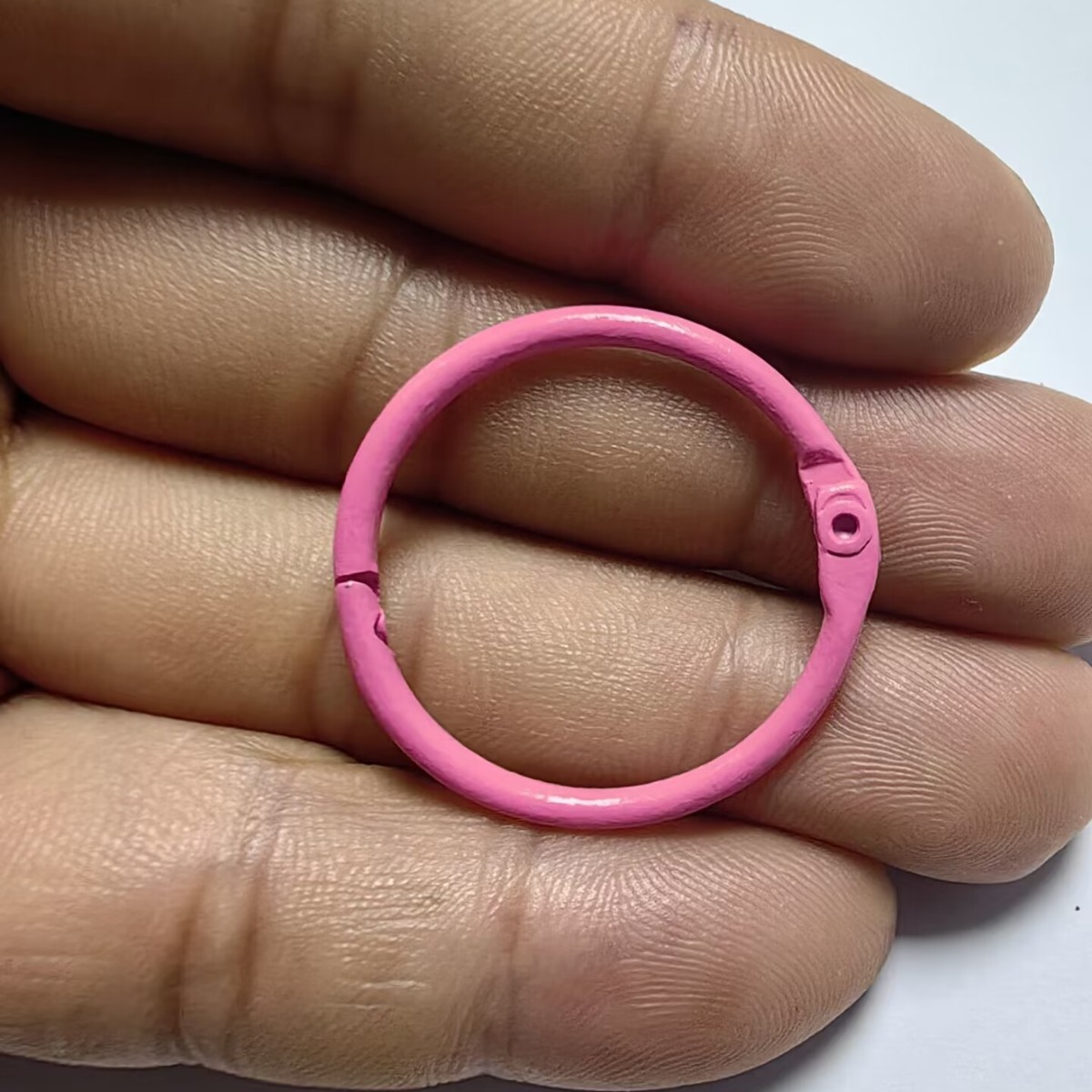 DIY accesorios de llavero 30mm hierro pintado colorido llavero redondo anillo de apertura de anillo de fijación