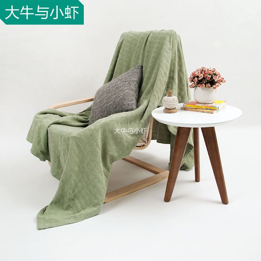 純綿の毛布純綿の昼寝の毛布夏のオフィスのエアコンの毛布のソファーの布の布の布のカバーの布のタオルの布団