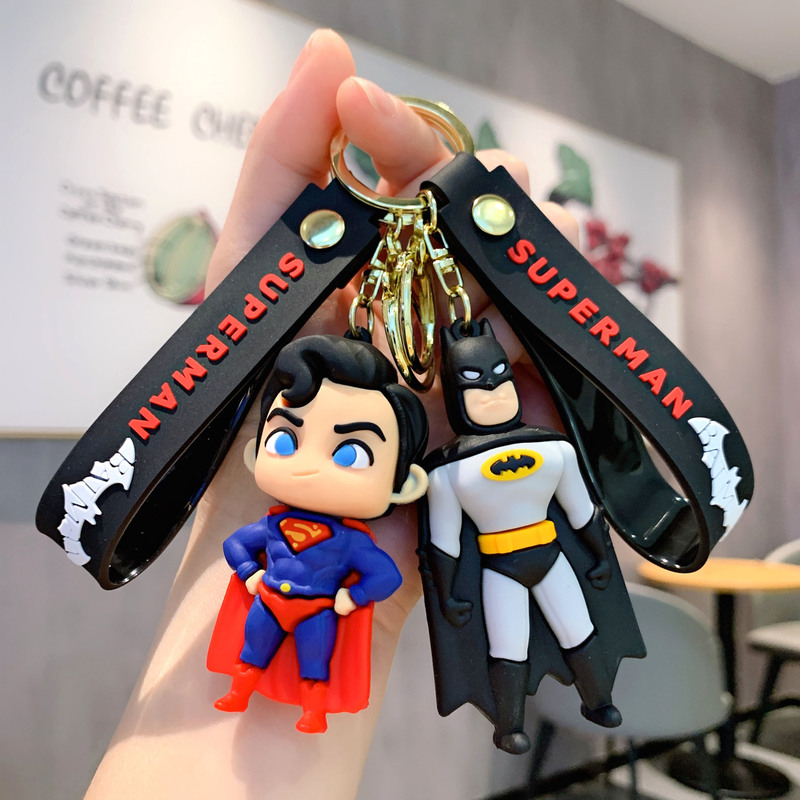 New Marvel Keychain Pendant Doll Superhero Schoolbag Small Pendant Revenge Alliance Batman Keychain