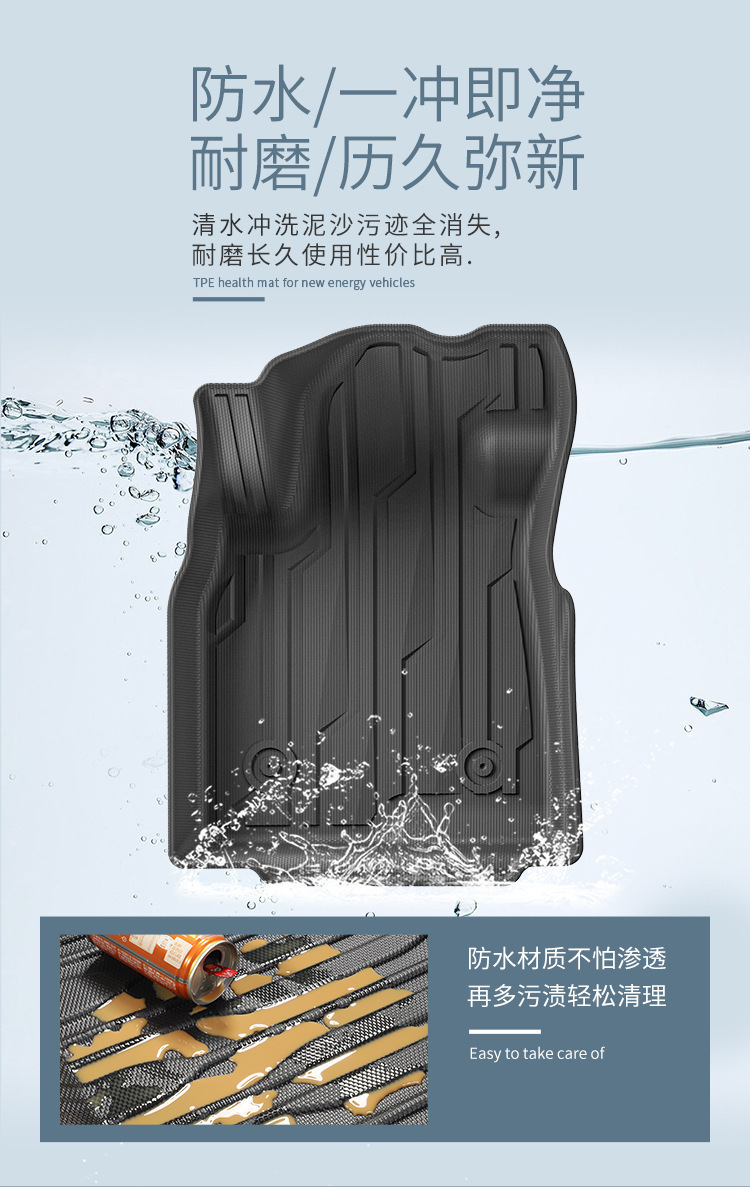 Suitable for 24 Models of Haval H6 Car Floor Mats, Stain-Resistant and Fully Environmentally Friendly Tpe Floor Mats, Trunk Mats, Seat Back Mats
