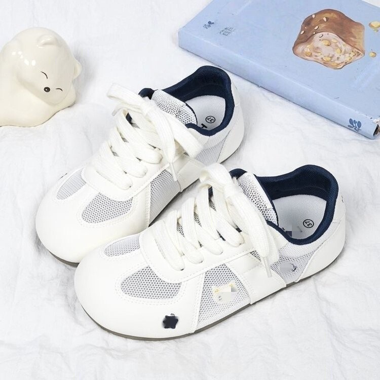Cream-Colored Breathable Mesh Sneakers 2026 Summer New Thin-Soled Lightweight White Shoes Campus Versatile Sneakers for Women Cream-Colored Breathable Mesh Sneakers 2026 Summer New Thin-Soled Lightweight White Shoes Campus Versatile Sneakers for Women