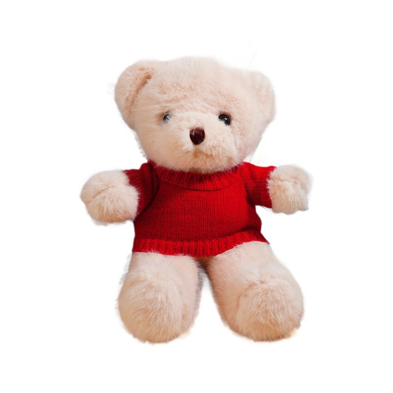 Doble párpado oso de peluche máquina de agarre muñeca visón terciopelo abrazo oso muñeca regalo corporativo juguete de peluche logo