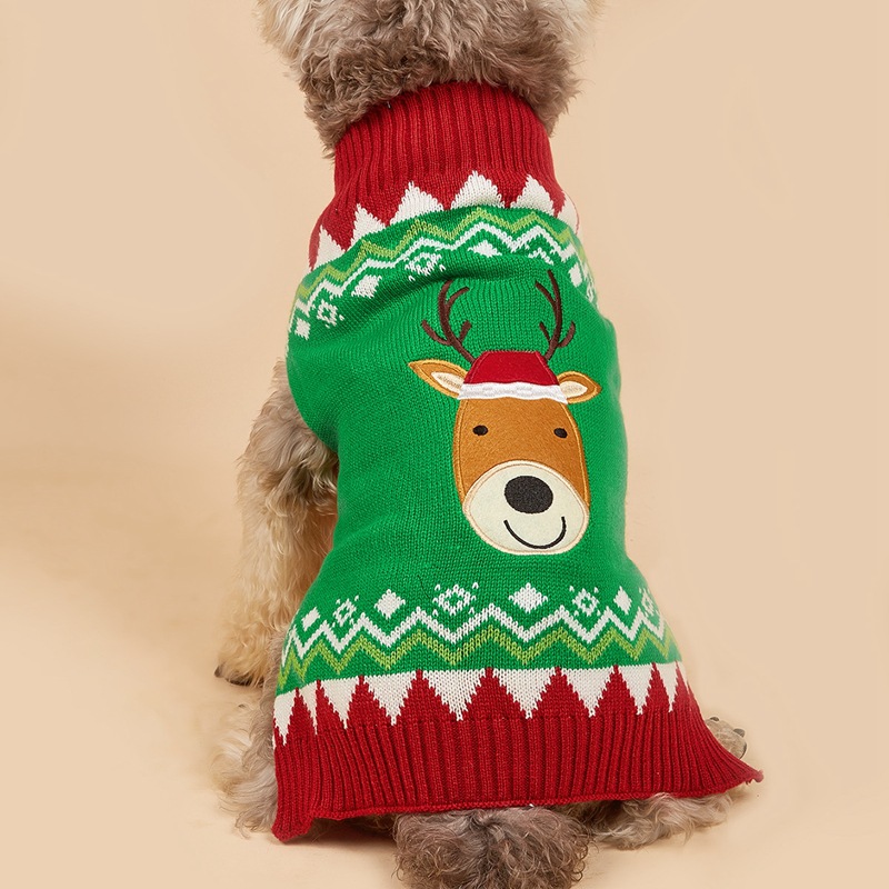 Weihnachtspullover für Haustiere, Weihnachtsbaum, Schneeflocke, Haustier_voghion.com