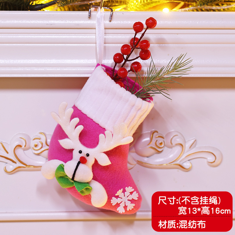 クリスマスデコレーション クリスマスツリーペンダント 大きなクリスマスソックス サンタクロース 雪だるま キャンディギフトバッグ|undefined