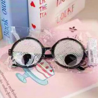 Creative Round Frame Rotatable Eyeball Funny Glasses Props Birthday Selfie Entertainment Stylish Funny Party Glasses
