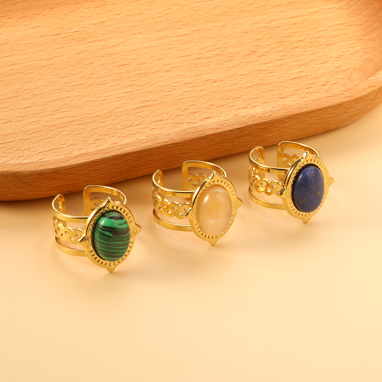 Plating Design Wholesale Jewelry Elegant Lady Simple Style Geometric 304 Stainless Steel Plating Open Rings