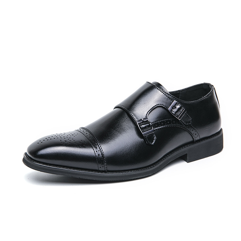 Zapatos de hombre transfronterizos más tamaño nuevos zapatos de cuero casuales moda zapatos de vestir de negocios para hombres tendencia zapatos de cuero tallados Bullock image 7