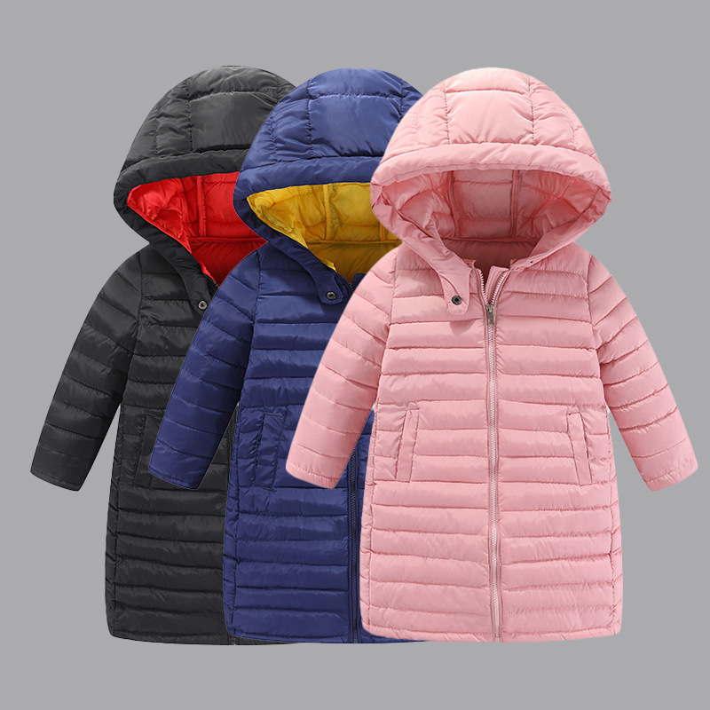 Chaqueta acolchada de algodón para niños y niñas de media longitud chaqueta acolchada de algodón para niños