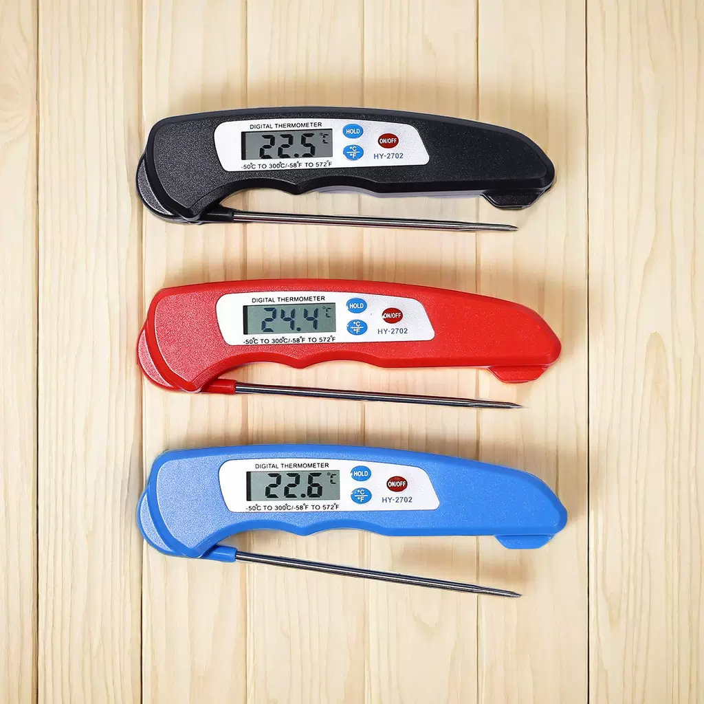 跨境测温计防尘折叠式食品温度计厨房烘焙油温牛奶烤肉食品水温计