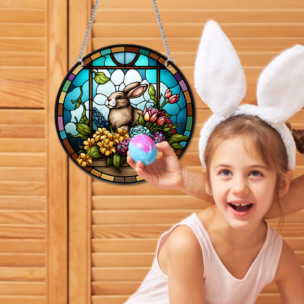 95g Weight pendant Home Textiles & Decor Type Acrylic Material Easter Festival Rabbit Pattern Casual, Elegant, Classical Style Easter Casual Elegant Classical Rabbit Arylic Party Supplies Decorations 17