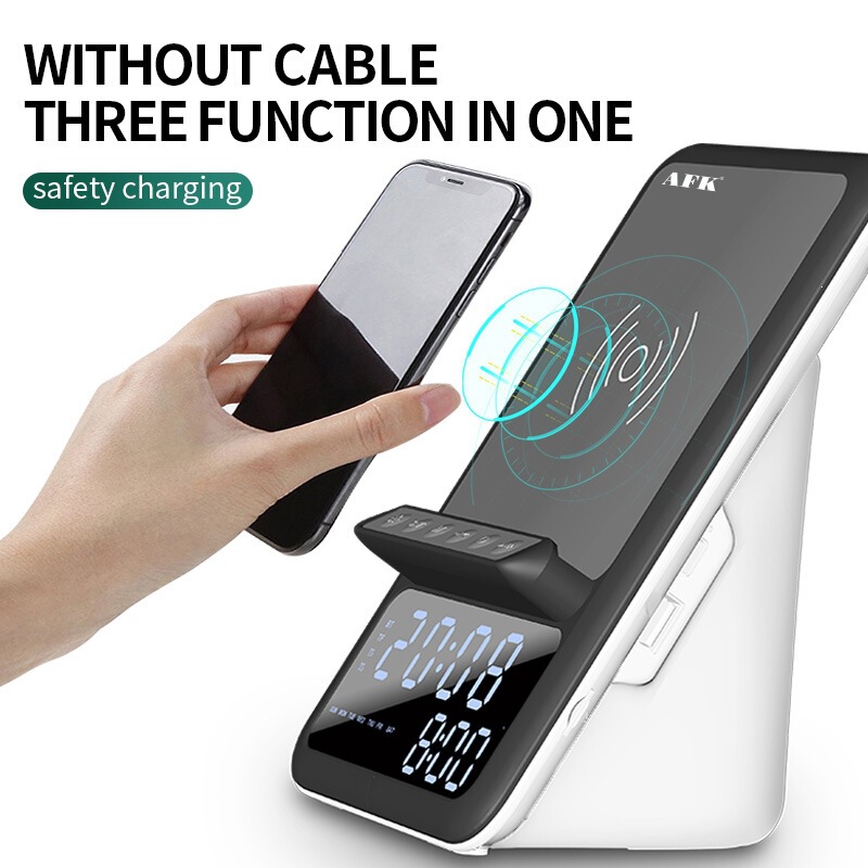 Bluetooth Speaker Clock Alarm Clock with Wireless Charging Multi-Functional Bluetooth Speaker Mobile Phone Holder New Bluetooth Speaker Bluetooth Speaker Clock Alarm Clock with Wireless Charging Multi-Functional Bluetooth Speaker Mobile Phone Holder New Bluetooth Speaker