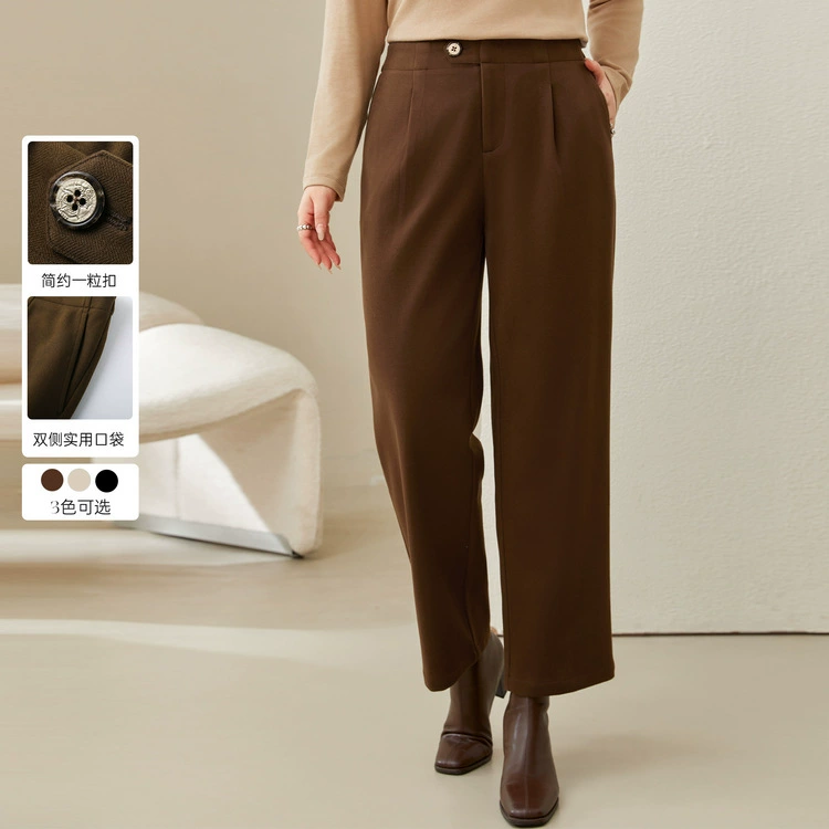 [Затянутая задняя талия, чтобы чувствовать себя тонкими и удобными дикими брюками] Полноцветное шоу большой размер женский толстый mm2025 весенний новый