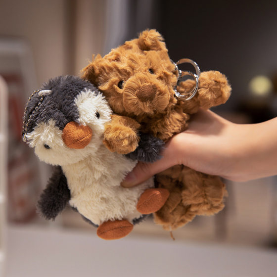 West Highland Puppy Doll Plush Pendant Capibala Capybara Toy Bag Keychain Decorative Doll Doll