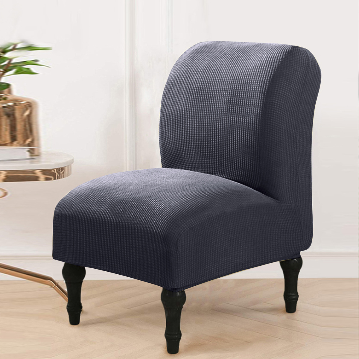 Transfronterizos sólidos elásticos de terciopelo tablilla gruesa general hotel una sola persona sin reposabrazos sofá tablilla gruesa