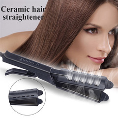 Cross-border Amazon temperature-adjusting hair straightening splint straight curling dual-purpose curling iron to perm bangs curling iron without damaging hair straightener