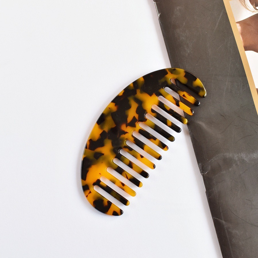 Peine del pelo popular de Europa y América Amazon transfronteriza Venta caliente Placa de acetato peine anti-estática marbling peine del pelo floral