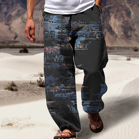 Casual Straight-Leg Sweatpants 3D Digital Full Print Export Style Loose and Comfortable Y2K Pants Cross-Border Aliexpress Men's Pants