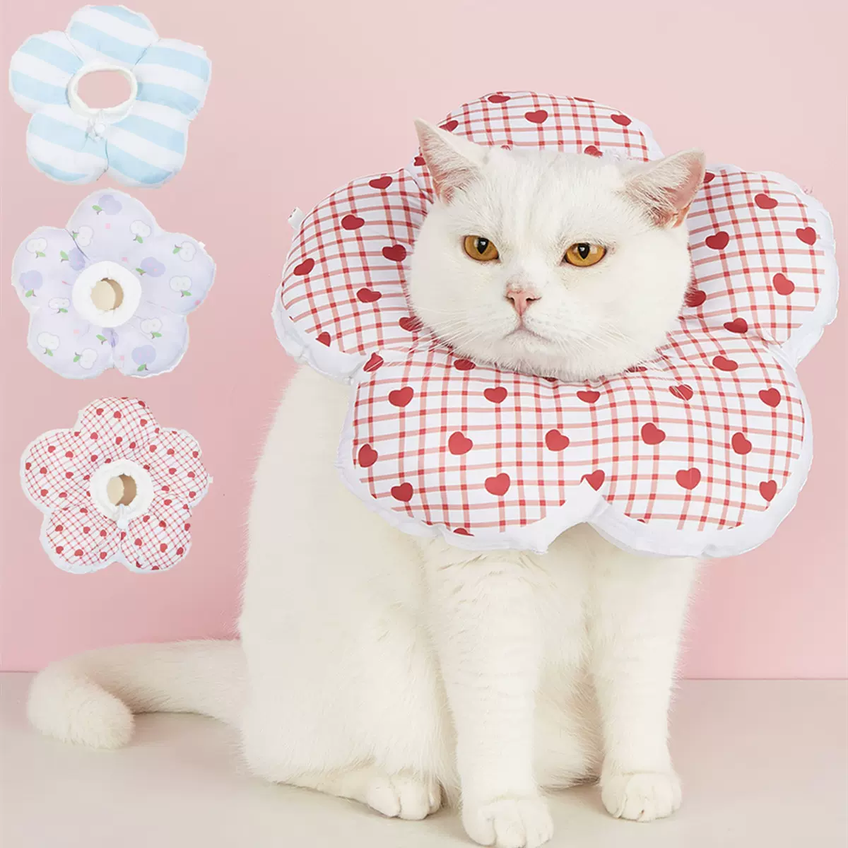 猫狗项圈伊丽莎白圈INS韩版新品卡通节育宠物用品水果花防舔头套