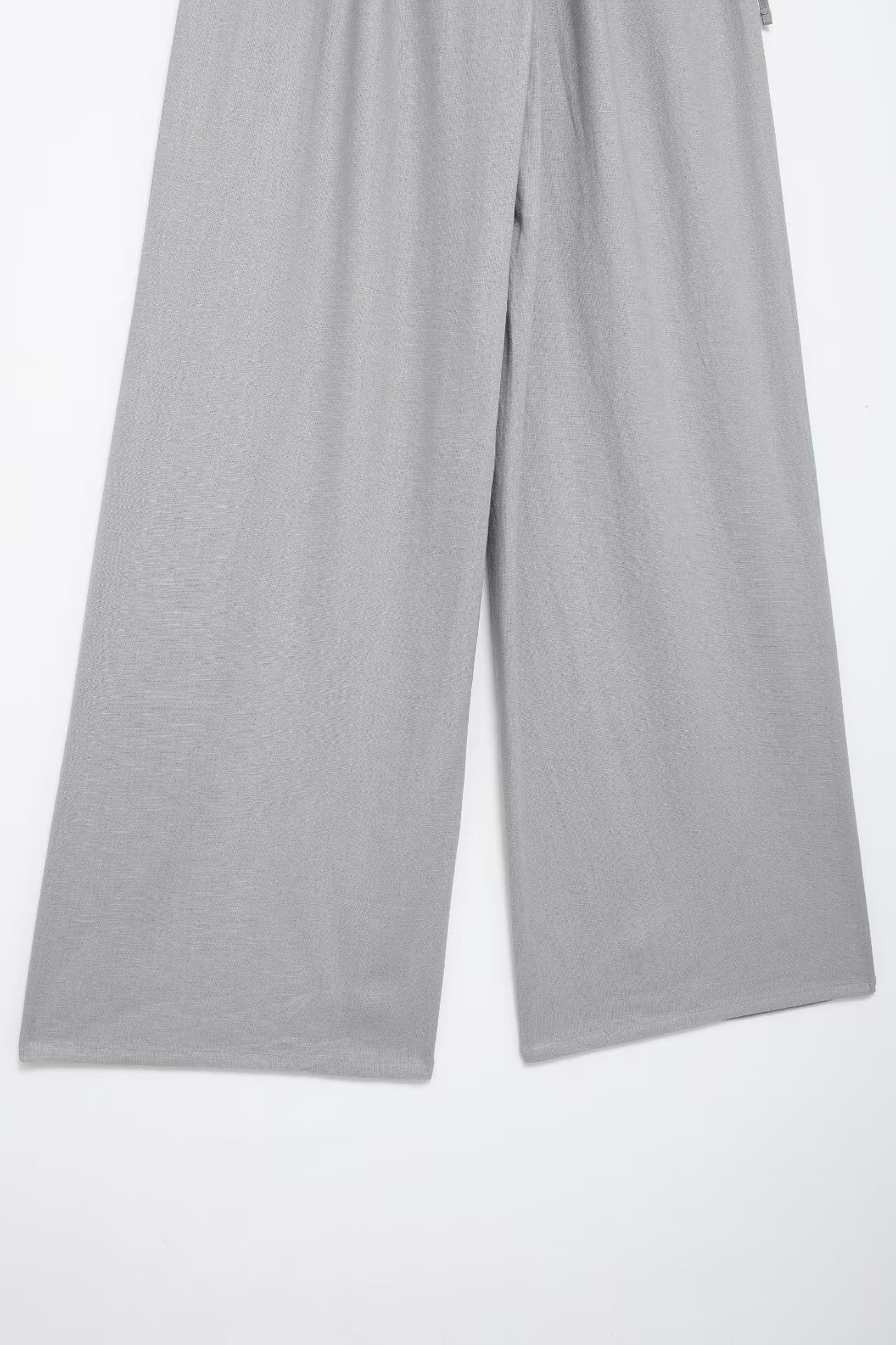 2024 Summer New Collection Women's Linen Blended Wide Leg Pants_voghion.com