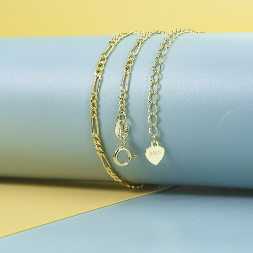 S925 Sterling Silver Simple 3-in-1 Cuban Chain, Day-Shape Chain, Cauliflower Chain, and Cross Chain—Niche Design, Platinum-Plated Clavicle Necklace