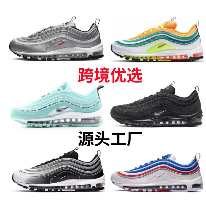 Putian Shoes Pure Original Air Max97 Bullet Toe Full-Length Air Cushion Retro Wear-Resistant Non-Slip Unisex Casual Sports Shoes Putian Shoes Pure Original Air Max97 Bullet Toe Full-Length Air Cushion Retro Wear-Resistant Non-Slip Unisex Casual Sports Shoes