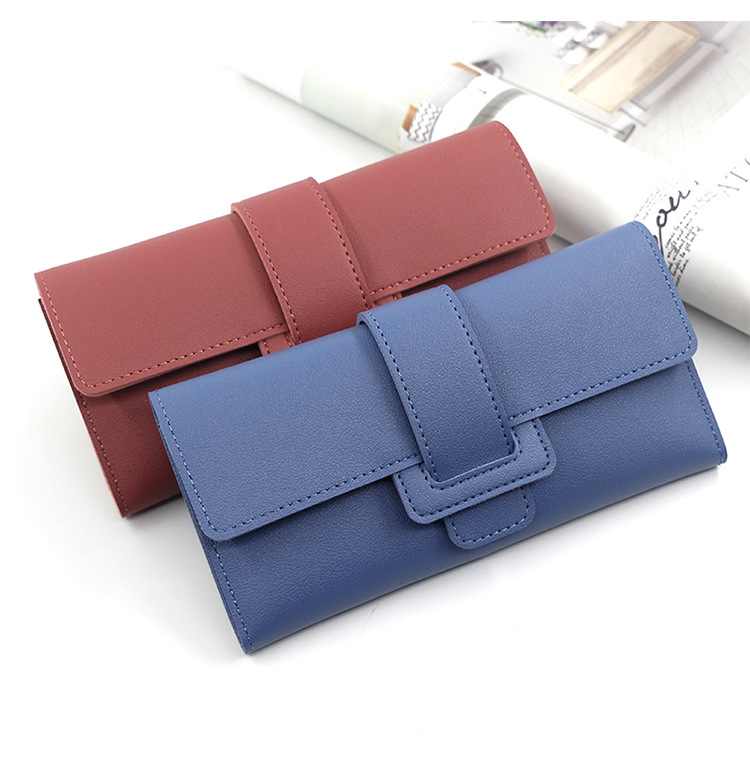 Women's Solid Color Pu Leather Flip Cover Wallets display picture 1