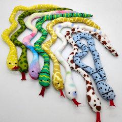 New Cross-border Pet Cat Toys Self-entertaining Catnip Simulation Hungry Snake Plush Figure for Grinding and Cleaning Teeth