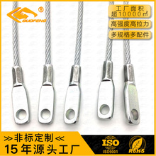 厂家供应4.0不锈钢压铸锌头钢丝绳 防护吊绳端子连接线钢丝绳绞索